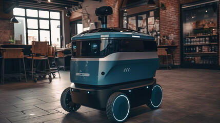 Delivery robot created with generative AI technology