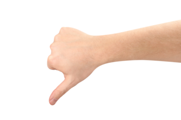 Dislike gesture cut out