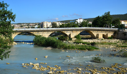 Located in Silifke, Turkey, the Old Stone Bridge was built during the Roman period.