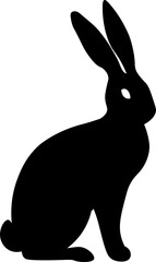 black rabbit silhouette