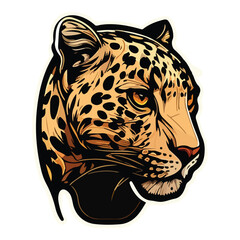 Leopard Flat Icon Isolated On White Background