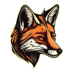 Fox Flat Icon Isolated On White Background