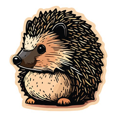 Hedgehog Flat Icon Isolated On White Background