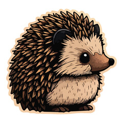 Hedgehog Flat Icon Isolated On White Background