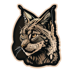 Lynx Flat Icon Isolated On White Background