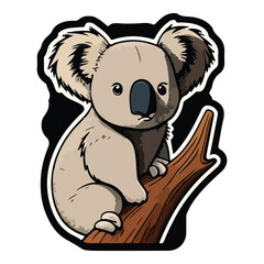 Koala Flat Icon Isolated On White Background