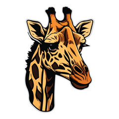 Giraffe Flat Icon Isolated On White Background