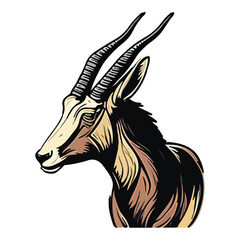 Antelope Flat Icon Isolated On White Background