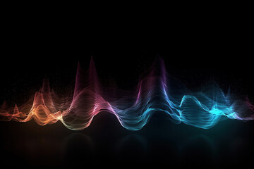 Fantasy Sound Wave Background AI Generiert