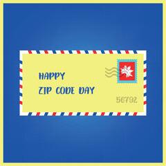 zip code day. Design suitable for greeting card poster and banner