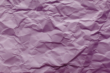 Color Crumpled Paper Layer. lilac Background. Simple Creative Creased Paper Design. No Text.