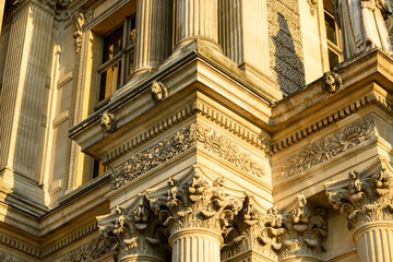 The Louvres , in Europe, in France, in Ile de France, in Paris, in summer, on a sunny day.
