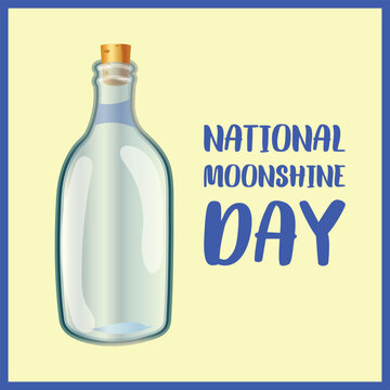 national moonshine day . Design suitable for greeting card poster and banner