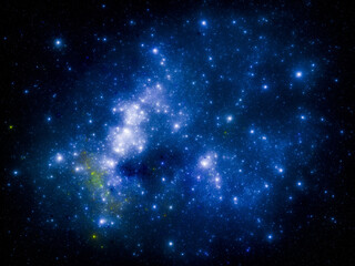 Starry outer space background texture . Colorful Starry Night Sky Outer Space background. 3D illustration