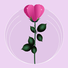 an illustration of heart on a flower