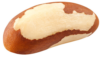 Brazil Nut isolated on white background, full depth of field, clipping path