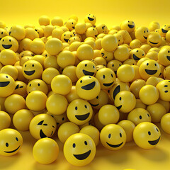 Express Yourself with Our 3D Rendered Emoticons: Perfect for Social Media and Communication Created Using Generative Ai