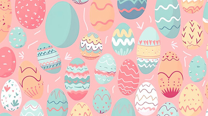 Easter Decorations Made Easy - Use this Fun Vector Egg Pattern Anywhere Created Using Generative Ai