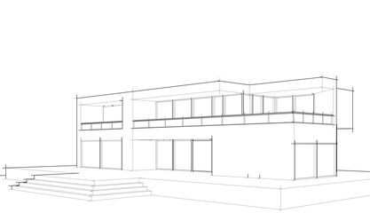 architectural sketch of a building