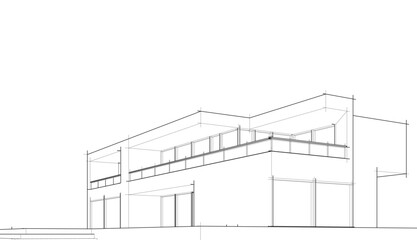 architectural sketch of a building