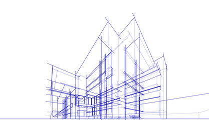 architectural sketch of a building