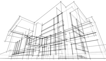 architectural sketch of a building