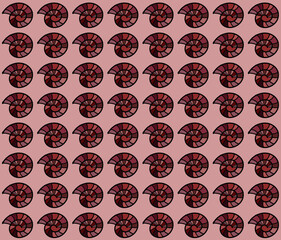 seamless ammonite pattern