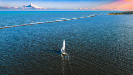 Porto Seguro Paisagem Mar Oceano Atlântico Barcos Balsa Corais Natureza Turística Costeira Bahia...