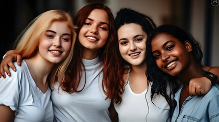 Fototapeta premium group of friends from different countries