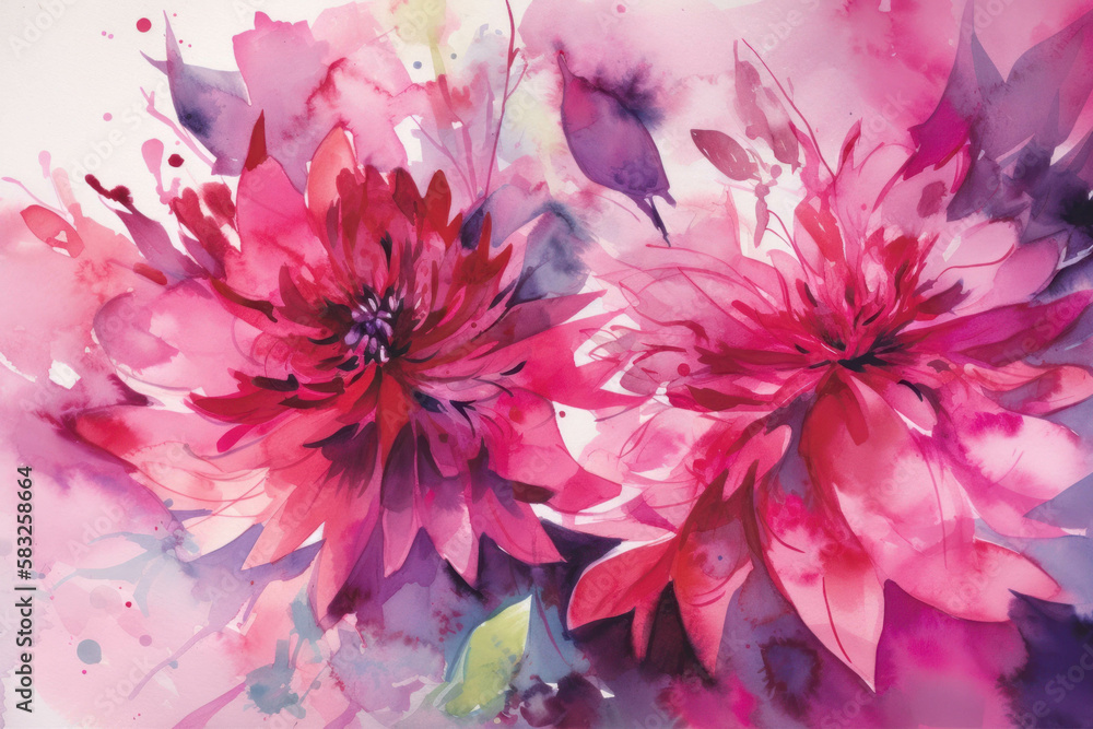 Poster a vivid magenta and pink pattern with subtle details revealed when vied up close. trendy color of 20