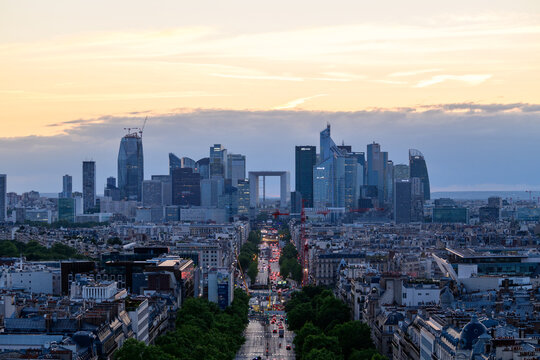 Avenue de la Grande Armee , in Europe, France, Ile de France, Paris, in summer on a sunny day.