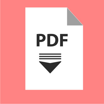 vector eps 10 icon.
PDF file download symbol.