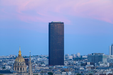 The American Cathedral, Les Invalides and the Montparnasse tower , in Europe, France, Ile de...