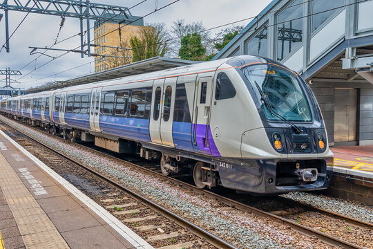 Front of crossrail train Elizabeth Line
