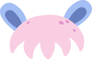 Cute unicorn hairstyle and ears