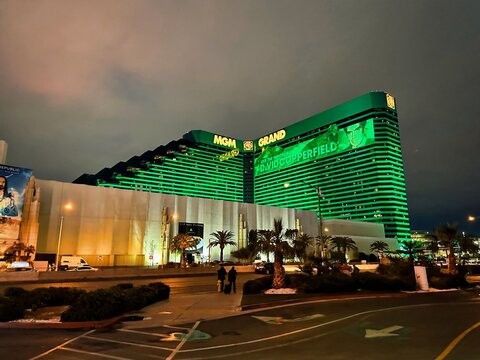 Wide View of The MGM Grand on the Las Vegas Strip