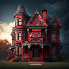 Obraz premium old house in the night | Generate AI