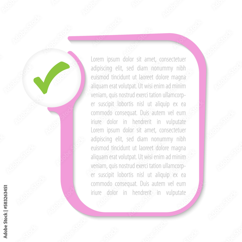 Poster vector frame for text with check box