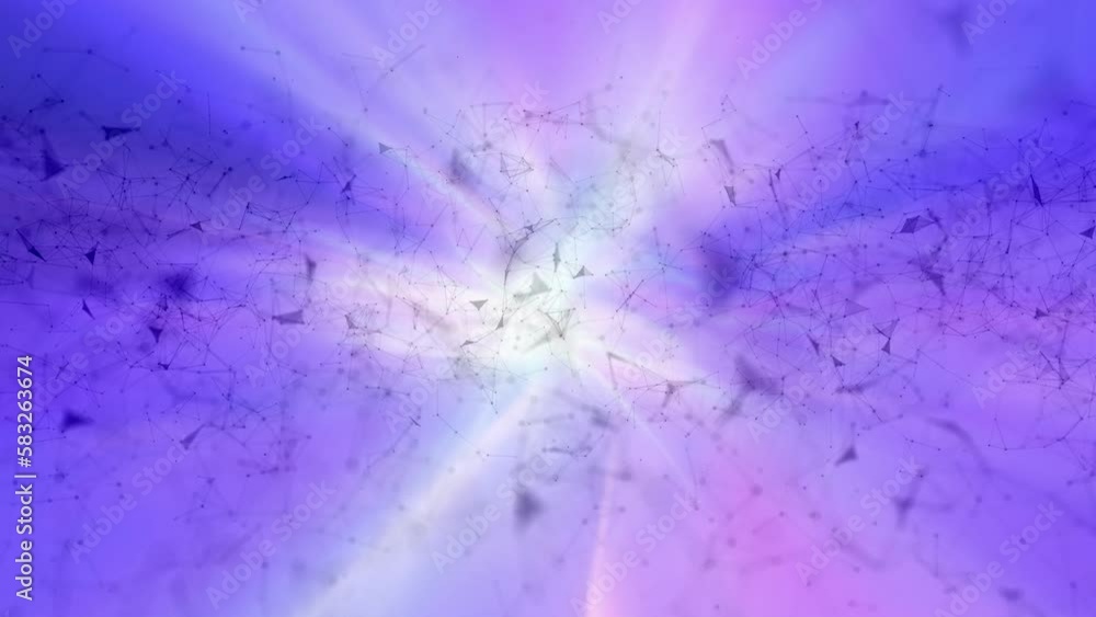 Aufkleber looping digital lines triangle shapes on bright blurred motion background. seamless looping.