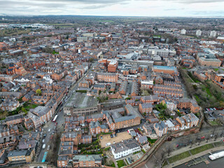 Fototapeta na wymiar Aerial capture of Chester in Cheshire, UK. 