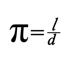 Pi number formula icon. Math.  Mathematical constant formula. 3.14