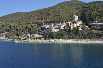 The Monastery of Docheiariou is a monastery built on Mount Athos