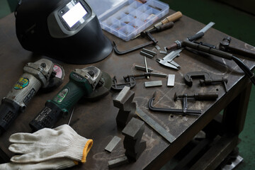 Scene of parts being welded by TIG welding
