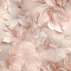 Organza flowers background, powder pink and pastel colors beautiful elegant classic floral wallpaper, generative AI