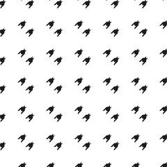 Goose feet. Trendy fabric seamless pettern with print of houndstooth. Pairs of crow's feet on a white background. Houndstooth seamless pattern for clothes design.Trendy fabric abstract print.