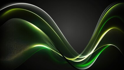 abstract green wave modern wallpaper