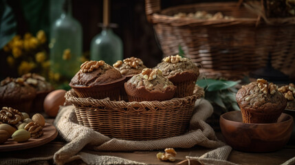 Savory buckwheat flour muffins, Generative AI