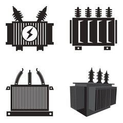 high voltage electrical transformer icon