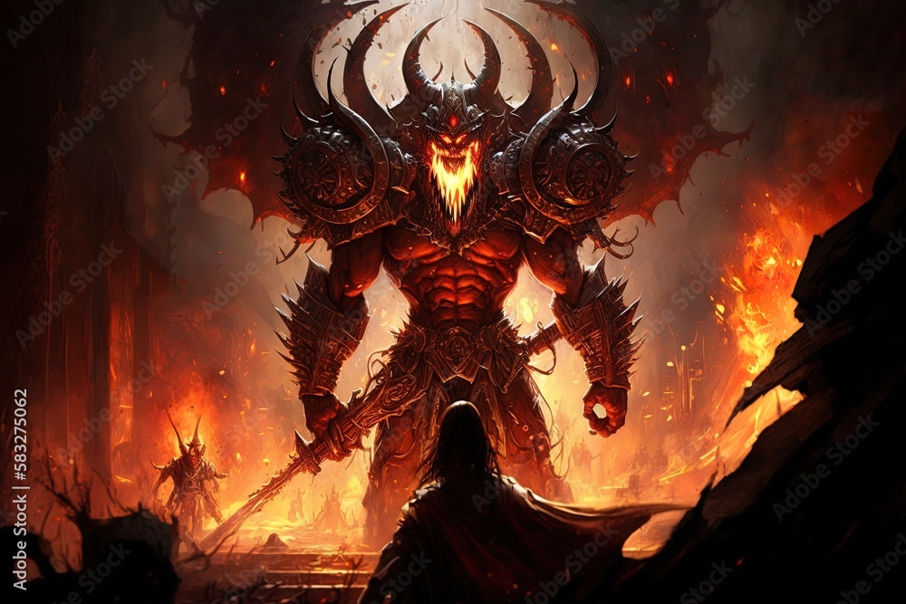 Poster chaos unleashed: the unfathomable realm of fantasy hell generative ai