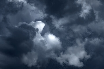 Dark clouds in the sky